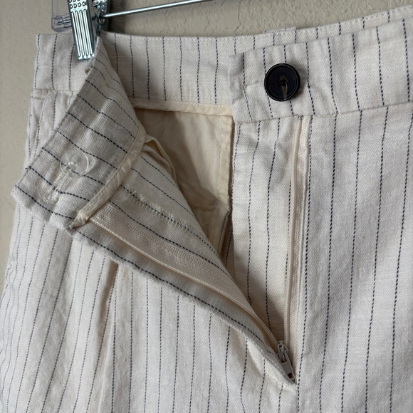 Rails Linen Blend High Rise Ilena Ivory Pinstripe Shorts - Picture 10 of 13